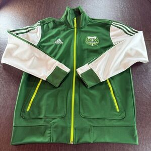 Adidas Portland Timbers Green Jersey Zip up Jacket Sz L
